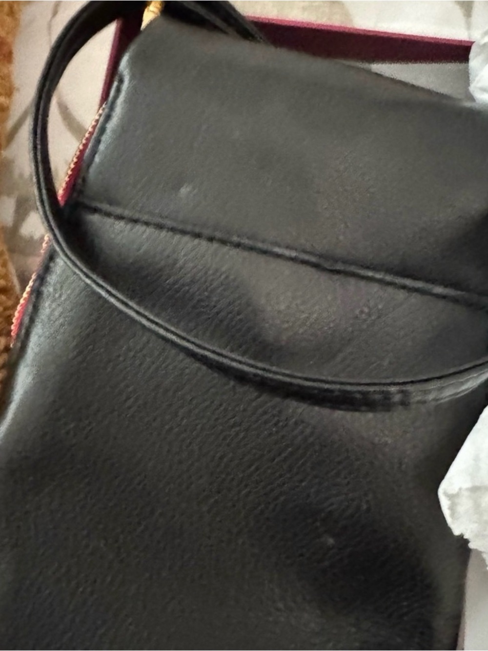 Hammitt VIP Mobile Black with Brushed Gold Studs and Red Zip - Picture 4 of 5